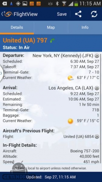 دانلود برنامه FlightView Elite FlightTracker اندروید