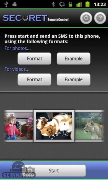 دانلود SECuRET RemoteControl v1.11.0 - برنامه کنترل دوربین دستگاه اندرویدی از طریق اس ام اس