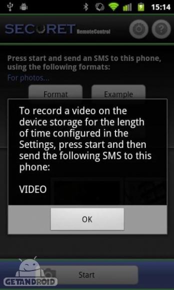 دانلود SECuRET RemoteControl v1.11.0 - برنامه کنترل دوربین دستگاه اندرویدی از طریق اس ام اس