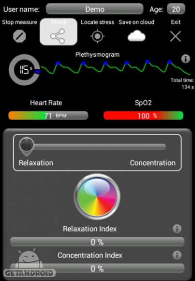 دانلود StressLocator Pro 2.38 برنامه تست سلامتی و تمرکز اندروید