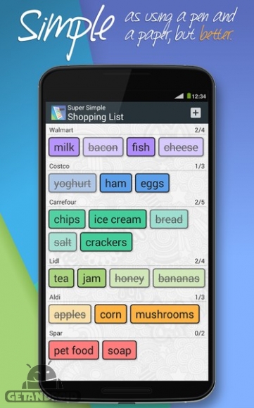دانلود برنامه Super Simple Shopping List اندروید