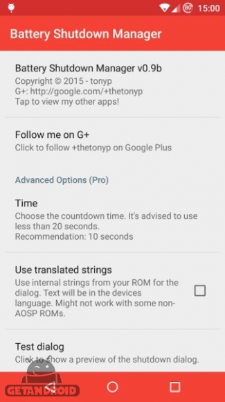 دانلود Battery Shutdown Manager Pro 1.1 برنامه اطلاع از زمان خاموش شدن گوشی اندروید