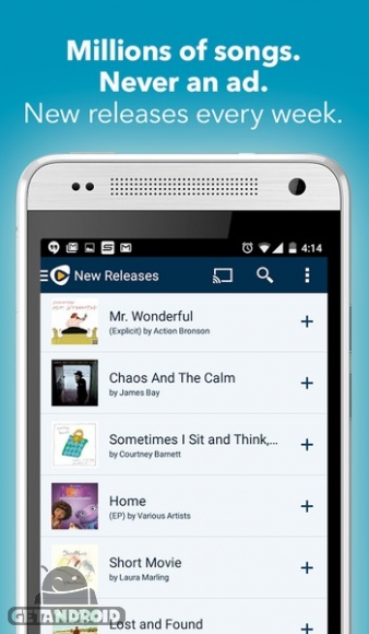 دانلود Rhapsody Music Player 5.1.3.313 - سرویس موزیک راپسودی اندروید