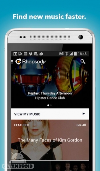 دانلود Rhapsody Music Player 5.1.3.313 - سرویس موزیک راپسودی اندروید