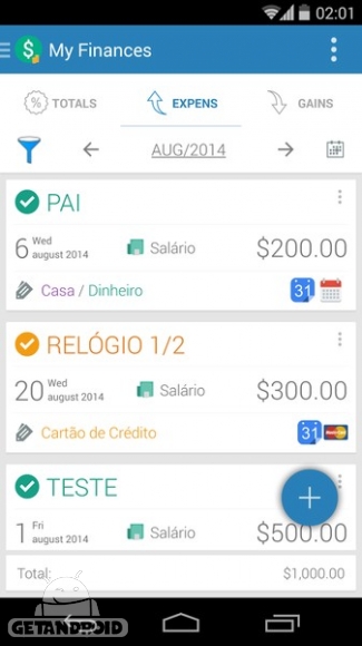 دانلود My Finances Pro 4.1.8 - برنامه مدیریت امور مالی برای اندروید