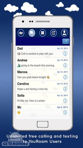 دانلود یو روم  WiFi Phone Calls,SMS,Chat 2.5.0  - برنامه تماس و پیام رایگان در اندروید
