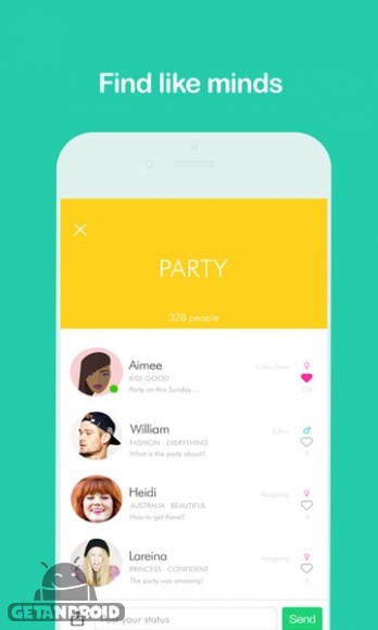 دانلود Mindate - Msgr for like minds 1.4.2 - برنامه چت و آشنایی با همفکران برای اندروید