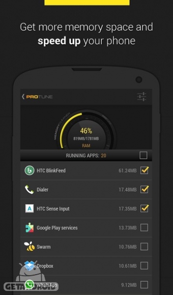 دانلود PROtune - Cleaner & Optimizer v1.0.9 - برنامه پاکساز و بهینه ساز پروتیون اندروید