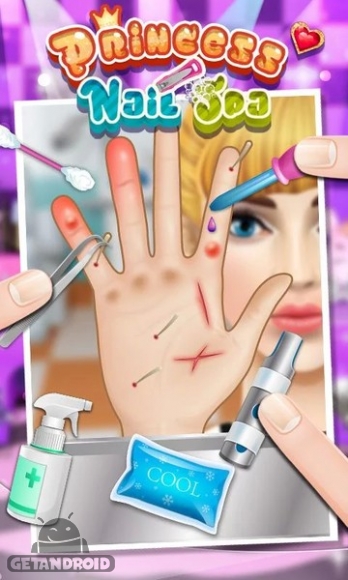 دانلود Princess Nail Salon 2.0.5 - بازی دخترانه آراستن و مانیکور ناخنهای پرنسس برای اندروید