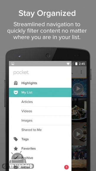 دانلود برنامه Pocket اندروید