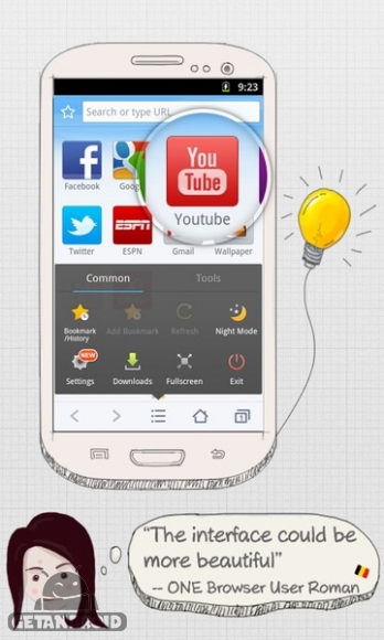 دانلود ONE Browser 4.2.2 - مرورگر سریع و قدرتمند اندروید