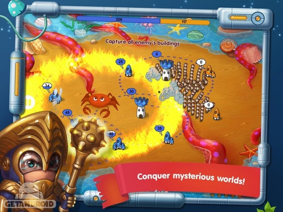 دانلود Mushroom Wars: Space! 1.4.10 - بازی نبرد قارچها:فضا برای اندروید + دیتا