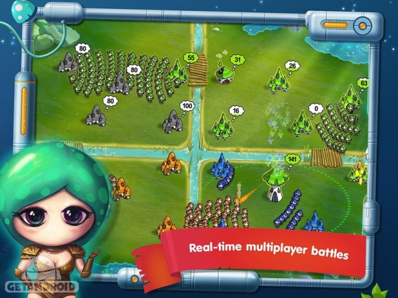 دانلود Mushroom Wars: Space! 1.4.10 - بازی نبرد قارچها:فضا برای اندروید + دیتا