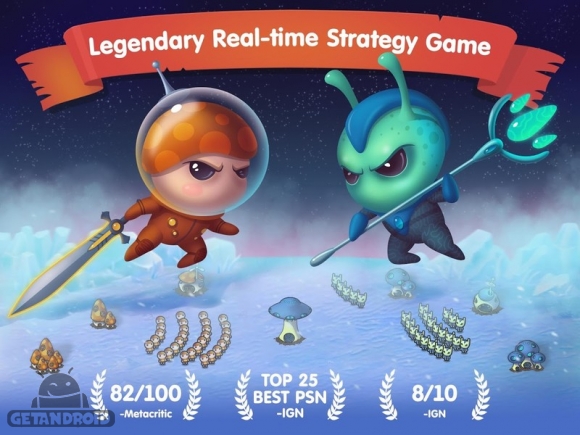 دانلود Mushroom Wars: Space! 1.4.10 - بازی نبرد قارچها:فضا برای اندروید + دیتا