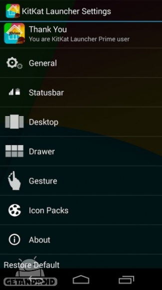 دانلود KitKat Launcher Prime 6.1.1 – لانچر کیت کت اندروید