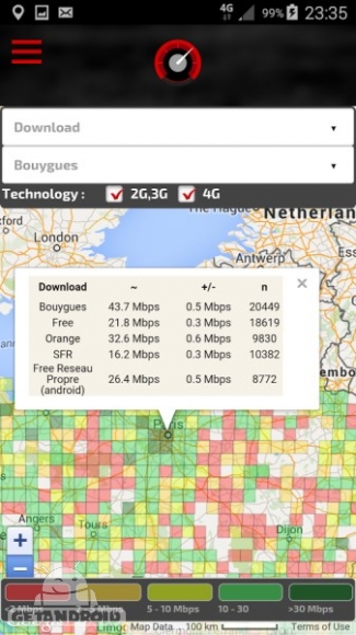 دانلود 4Gmark (Full & Speed Test) v3.3.1 برنامه تست سرعت اینترنت اندروید
