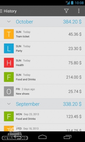 دانلود Expense Manager 2.2.4 برنامه مدیریت هزینه های زندگی اندروید