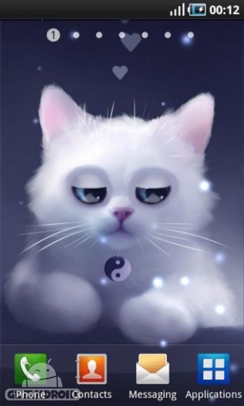 دانلود Yang The Cat 2.0.6 تصویر زمینه زنده یانگ گربه سفید اندروید