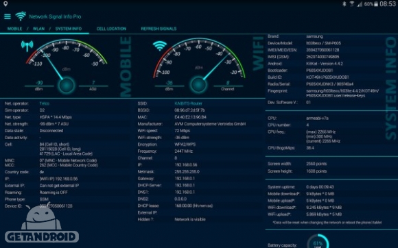 دانلود 3.62.01 نرم افزار نمایش اطلاعات سیگنال شبکه اندروید