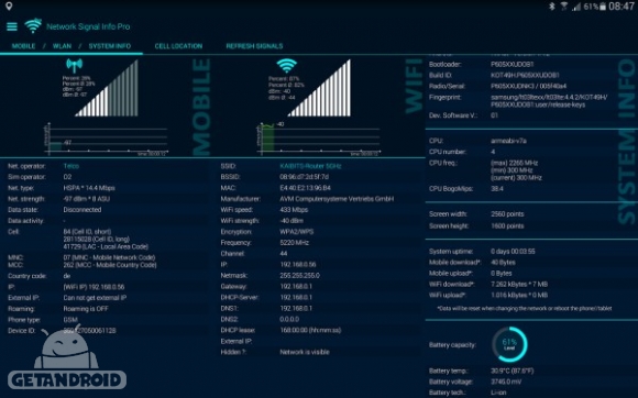 دانلود 3.62.01 نرم افزار نمایش اطلاعات سیگنال شبکه اندروید