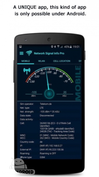 دانلود 3.62.01 نرم افزار نمایش اطلاعات سیگنال شبکه اندروید