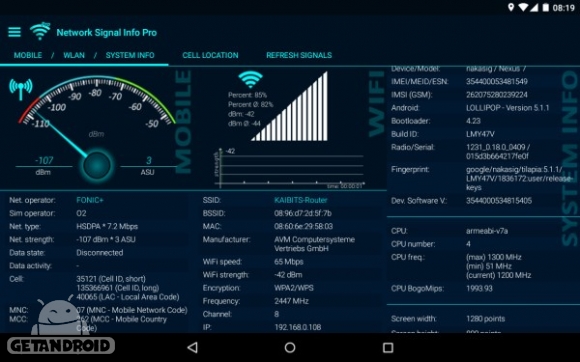 دانلود 3.62.01 نرم افزار نمایش اطلاعات سیگنال شبکه اندروید