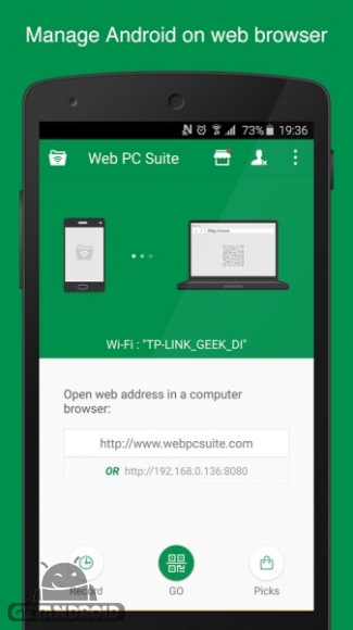 دانلود Web PC Suite – File Transfer 3.1.8 برنامه انتقال بیسیم فایل بین اندروید و کامپیوتر