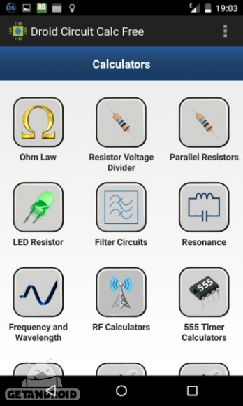 دانلود Droid Circuit Calc Pro 3.4 برنامه محاسبات مدارهای الکترونیکی اندروید