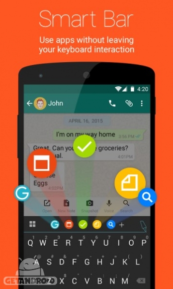 دانلود برنامه Ginger Keyboard Emoji Keyboard اندروید