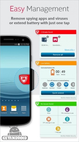 دانلود McAfee Security & Antivirus 4.5.0.843 آنتی ویروس مکافی برای موبایل اندروید
