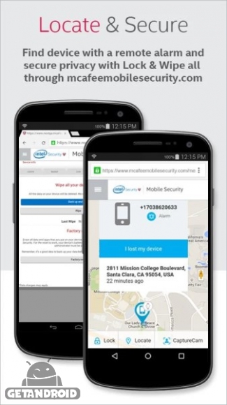 دانلود McAfee Security & Antivirus 4.5.0.843 آنتی ویروس مکافی برای موبایل اندروید