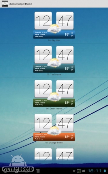 ویجت Sense V2 Flip Clock & Weather