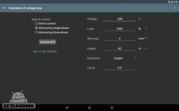 دانلود برنامه Electrical calculations اندروید