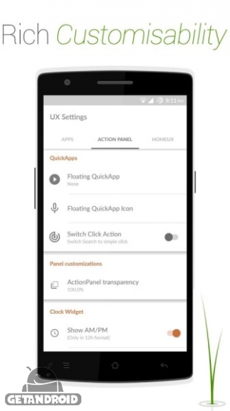 دانلود HomeUX Premium 1.2.4.5 لانچر کاربردی و حرفه ای اندروید
