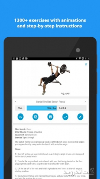 دانلود برنامه JEFIT Workout Tracker Gym Log اندروید