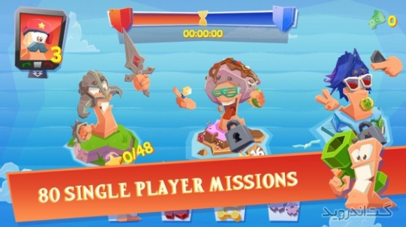 دانلود وارمز Worms 4 v1.0.432182 بازی جنگ کرم ها 4 اندروید