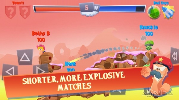 دانلود وارمز Worms 4 v1.0.432182 بازی جنگ کرم ها 4 اندروید