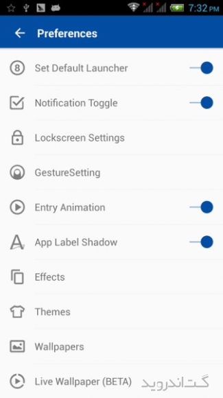 دانلود One Launcher 25.1.1590.20160317 لانچر آیفون برای اندروید