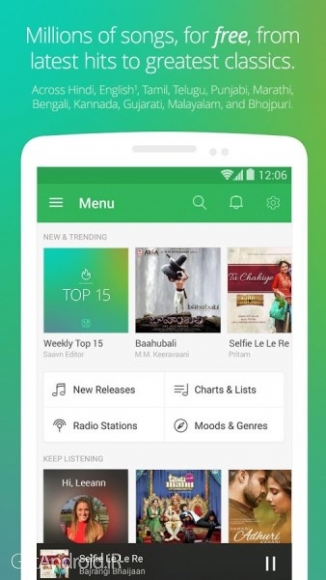 دانلود Saavn Music & Radio 5.5 برنامه دسترسی به موزیک آنلاین اندروید