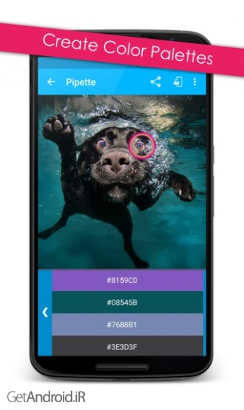 دانلود Pipette Plus - Color Picker v1.2.5 نرم افزار به دست آوردن کد رنگ ها اندروید