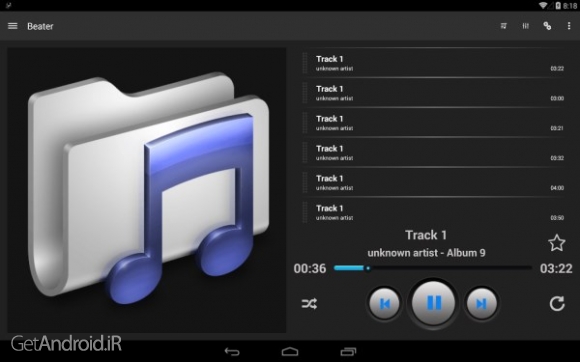 دانلود Beater MP3 player v1.2.0 برنامه ام پی تری پلیر جدید اندروید