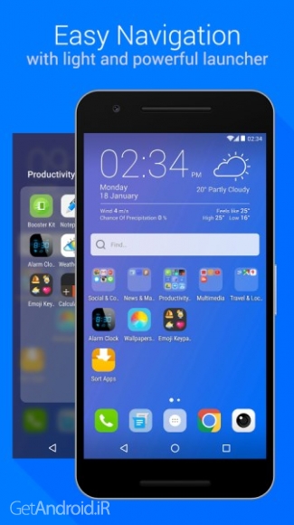 دانلود Launcher for Me 1.3 لانچر سبک و سریع اندروید
