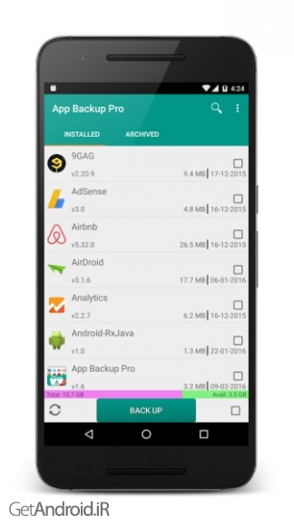 دانلود Apk Backup Pro 1.0 نرم افزار بک آپ گیری از برنامه های اندروید