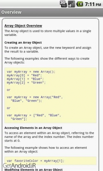 دانلود JS PRO v1.8 نرم افزار آموزش جاوا اسکریپت برای اندروید