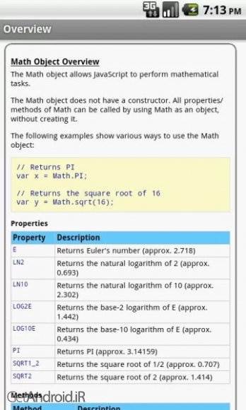 دانلود JS PRO v1.8 نرم افزار آموزش جاوا اسکریپت برای اندروید