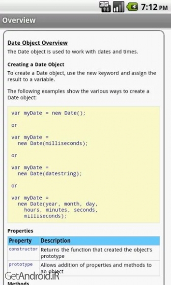 دانلود JS PRO v1.8 نرم افزار آموزش جاوا اسکریپت برای اندروید
