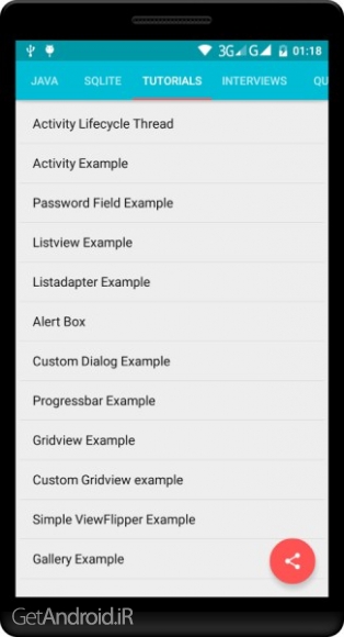 دانلود Learn Android Java Pro v1.4 نرم افزار آموزش برنامه نویسی اندروید