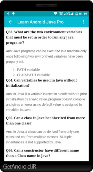 دانلود Learn Android Java Pro v1.4 نرم افزار آموزش برنامه نویسی اندروید