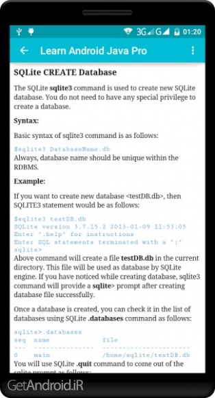 دانلود Learn Android Java Pro v1.4 نرم افزار آموزش برنامه نویسی اندروید