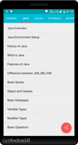 دانلود Learn Android Java Pro v1.4 نرم افزار آموزش برنامه نویسی اندروید